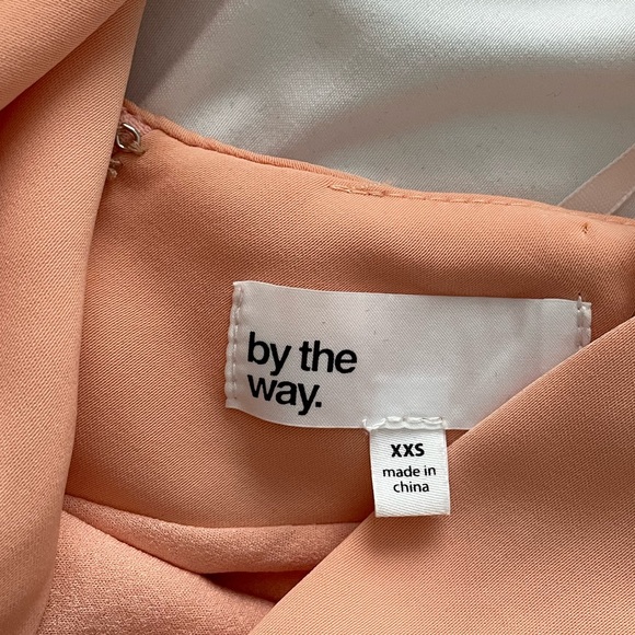 Revolve By The Way. Peach Mini Wrap Dress - Picture 3 of 4